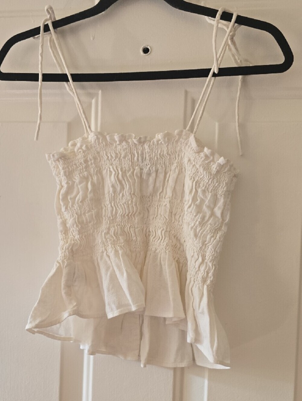Universal Thread White Smocked Button-Front Cami - Picture 4 of 4